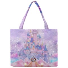 Disney Castle, Mickey And Minnie Mini Tote Bag by nateshop