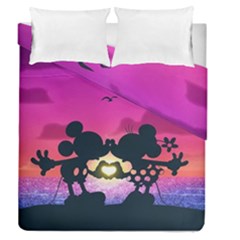 Mickey And Minnie, Mouse, Disney, Cartoon, Love Duvet Cover Double Side (queen Size) by nateshop