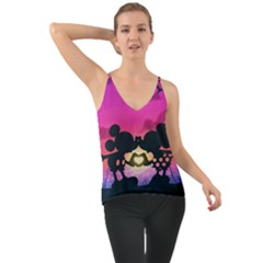 Mickey And Minnie, Mouse, Disney, Cartoon, Love Chiffon Cami