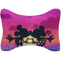 Mickey And Minnie, Mouse, Disney, Cartoon, Love Seat Head Rest Cushion by nateshop