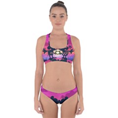 Mickey And Minnie, Mouse, Disney, Cartoon, Love Cross Back Hipster Bikini Set by nateshop