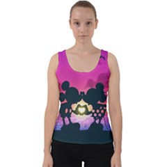 Mickey And Minnie, Mouse, Disney, Cartoon, Love Velvet Tank Top by nateshop