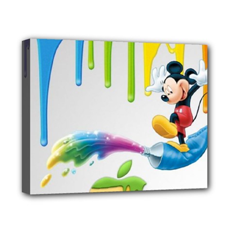 Mickey Mouse, Apple Iphone, Disney, Logo Canvas 10  X 8  (stretched) by nateshop