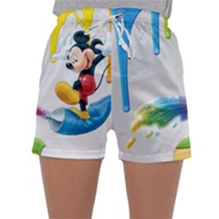 Mickey Mouse, Apple Iphone, Disney, Logo Sleepwear Shorts by nateshop