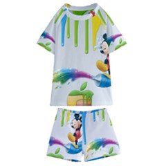 Mickey Mouse, Apple Iphone, Disney, Logo Kids  Swim T-shirt And Shorts Set by nateshop