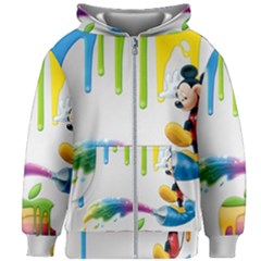 Mickey Mouse, Apple Iphone, Disney, Logo Kids  Zipper Hoodie Without Drawstring by nateshop