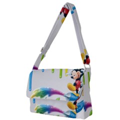 Mickey Mouse, Apple Iphone, Disney, Logo Full Print Messenger Bag (l) by nateshop