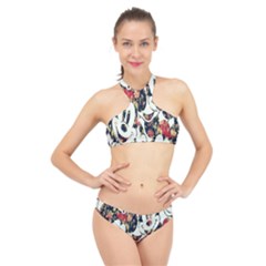 Mickey Mouse, Cartoon, Cartoon Character High Neck Bikini Set by nateshop