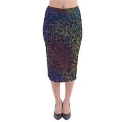 Minimal Glory Velvet Midi Pencil Skirt by nateshop