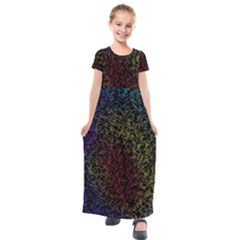 Minimal Glory Kids  Short Sleeve Maxi Dress by nateshop