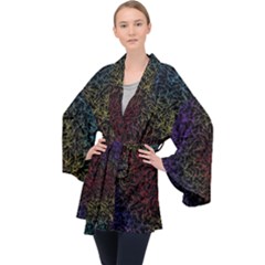 Minimal Glory Long Sleeve Velvet Kimono  by nateshop