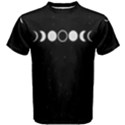 Moon Phases, Eclipse, Black Men s Cotton T-Shirt View1