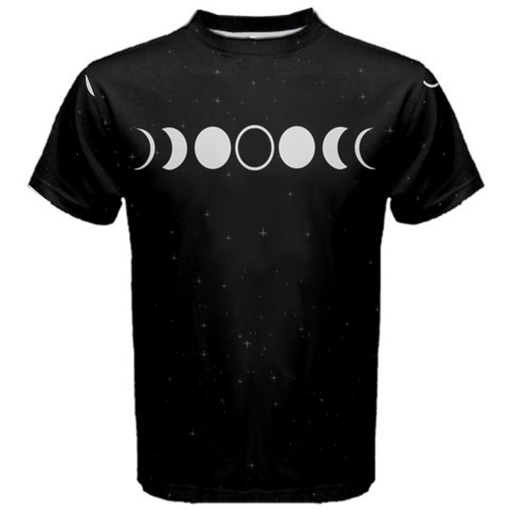 Moon Phases, Eclipse, Black Men s Cotton T-Shirt