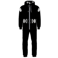 Moon Phases, Eclipse, Black Hooded Jumpsuit (men) by nateshop