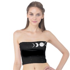 Moon Phases, Eclipse, Black Tube Top by nateshop