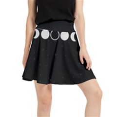 Moon Phases, Eclipse, Black Waistband Skirt