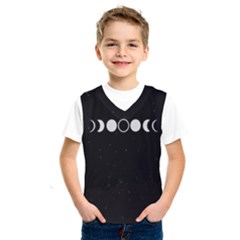 Moon Phases, Eclipse, Black Kids  Basketball Tank Top