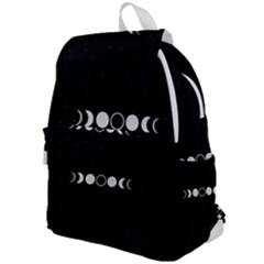 Moon Phases, Eclipse, Black Top Flap Backpack by nateshop