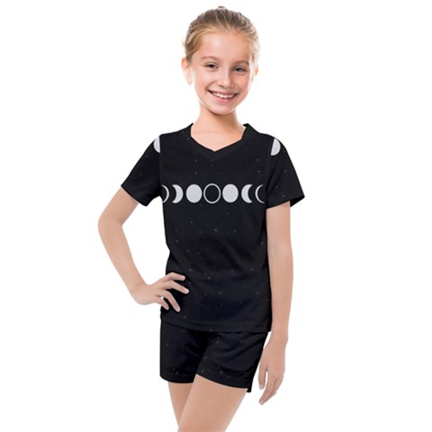 Moon Phases, Eclipse, Black Kids  Mesh T-shirt And Shorts Set by nateshop