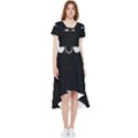 Moon Phases, Eclipse, Black High Low Boho Dress View1