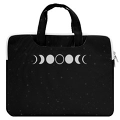 Moon Phases, Eclipse, Black Macbook Pro 16  Double Pocket Laptop Bag  by nateshop