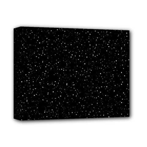 Simple Starry Sky, Alone, Black, Dark, Nature Deluxe Canvas 14  X 11  (stretched) by nateshop