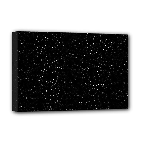 Simple Starry Sky, Alone, Black, Dark, Nature Deluxe Canvas 18  X 12  (stretched)