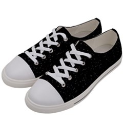 Simple Starry Sky, Alone, Black, Dark, Nature Men s Low Top Canvas Sneakers by nateshop