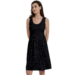 Simple Starry Sky, Alone, Black, Dark, Nature Classic Skater Dress by nateshop