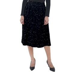 Simple Starry Sky, Alone, Black, Dark, Nature Classic Velour Midi Skirt  by nateshop