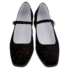 Simple Starry Sky, Alone, Black, Dark, Nature Women s Mary Jane Shoes by nateshop