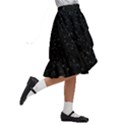 Simple Starry Sky, Alone, Black, Dark, Nature Kids  Ruffle Flared Wrap Midi Skirt View3