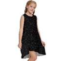 Simple Starry Sky, Alone, Black, Dark, Nature Kids  Frill Swing Dress View3