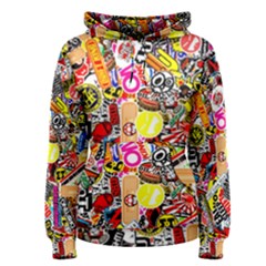 Sticker Bomb, Art, Cartoon, Dope Women s Pullover Hoodie by nateshop