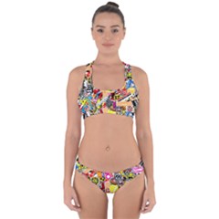 Sticker Bomb, Art, Cartoon, Dope Cross Back Hipster Bikini Set by nateshop