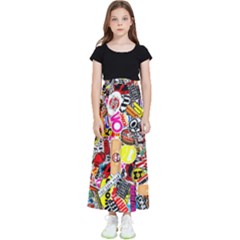 Sticker Bomb, Art, Cartoon, Dope Kids  Flared Maxi Skirt by nateshop