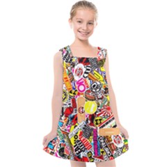 Sticker Bomb, Art, Cartoon, Dope Kids  Cross Back Dress