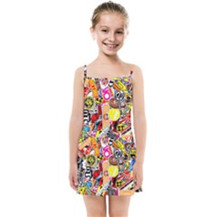 Sticker Bomb, Art, Cartoon, Dope Kids  Summer Sun Dress by nateshop