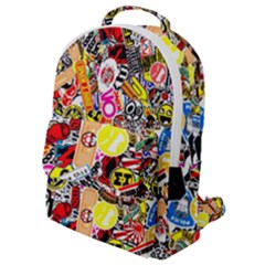 Sticker Bomb, Art, Cartoon, Dope Flap Pocket Backpack (small) by nateshop