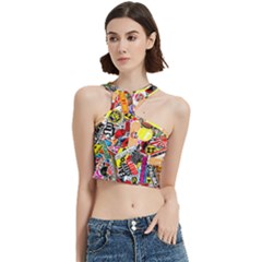 Sticker Bomb, Art, Cartoon, Dope Cut Out Top by nateshop