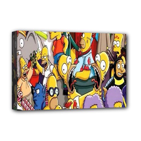 The Simpsons, Cartoon, Crazy, Dope Deluxe Canvas 18  X 12  (stretched)