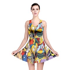 The Simpsons, Cartoon, Crazy, Dope Reversible Skater Dress by nateshop