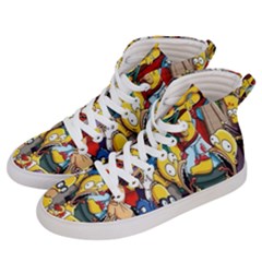 The Simpsons, Cartoon, Crazy, Dope Men s Hi-top Skate Sneakers by nateshop