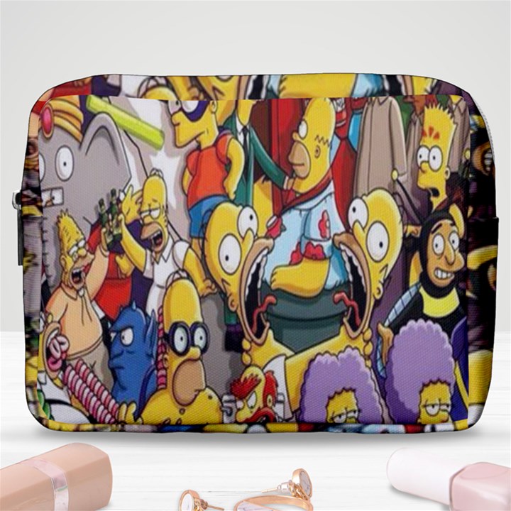 The Simpsons, Cartoon, Crazy, Dope Make Up Pouch (Large)