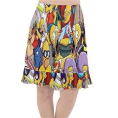 The Simpsons, Cartoon, Crazy, Dope Fishtail Chiffon Skirt by nateshop