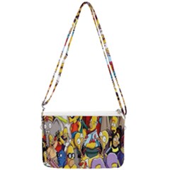 The Simpsons, Cartoon, Crazy, Dope Double Gusset Crossbody Bag by nateshop