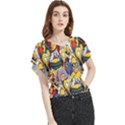 The Simpsons, Cartoon, Crazy, Dope Butterfly Chiffon Blouse View1