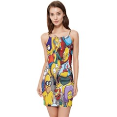 The Simpsons, Cartoon, Crazy, Dope Summer Tie Front Dress by nateshop