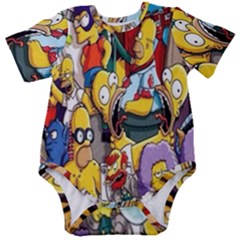 The Simpsons, Cartoon, Crazy, Dope Baby Short Sleeve Bodysuit by nateshop