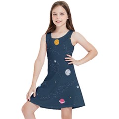 Universe Color Doodle , Art Kids  Lightweight Sleeveless Dress by nateshop